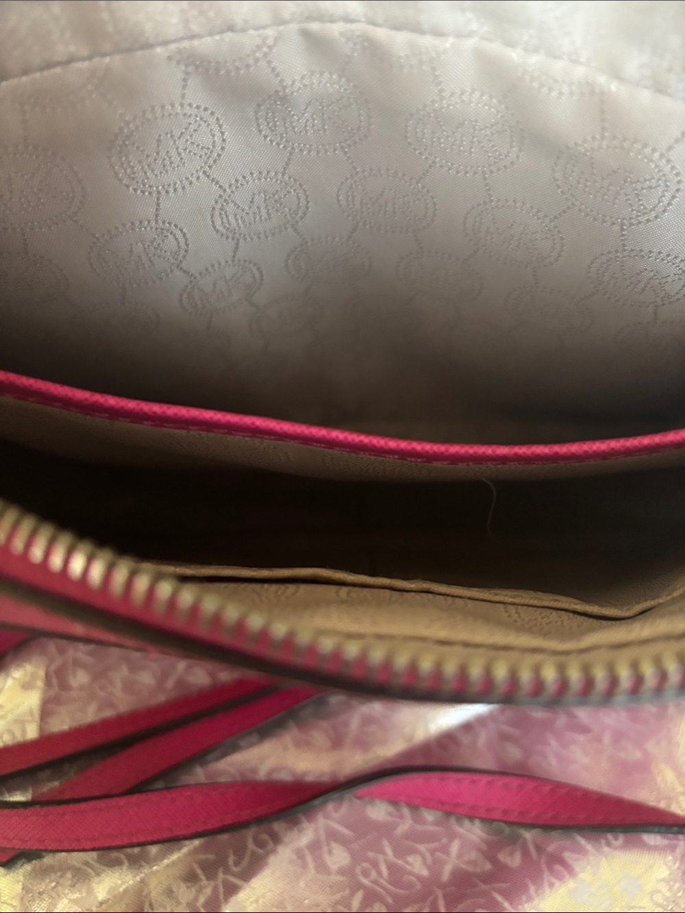 Michael Kors Magenta Saffiano Crossbody Bag - Picture 2 of 5